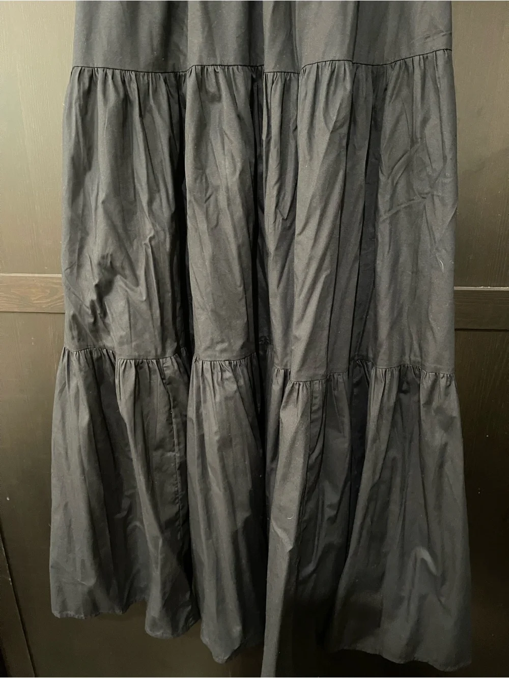 Abercrombie & Fitch Black Tiered Maxi Dress